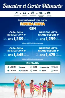 Oferta de viaje mexico caribe riviera maya catalonia barcelo precios