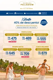 Oferta de viaje mexico republica dominicana semana palladium precios